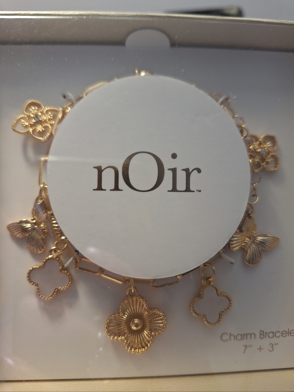 NWT nOir Gold Tone Charm Bracelet